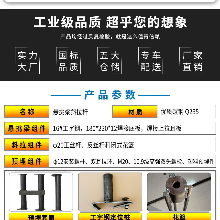 花篮斜拉杆式悬挑脚手架